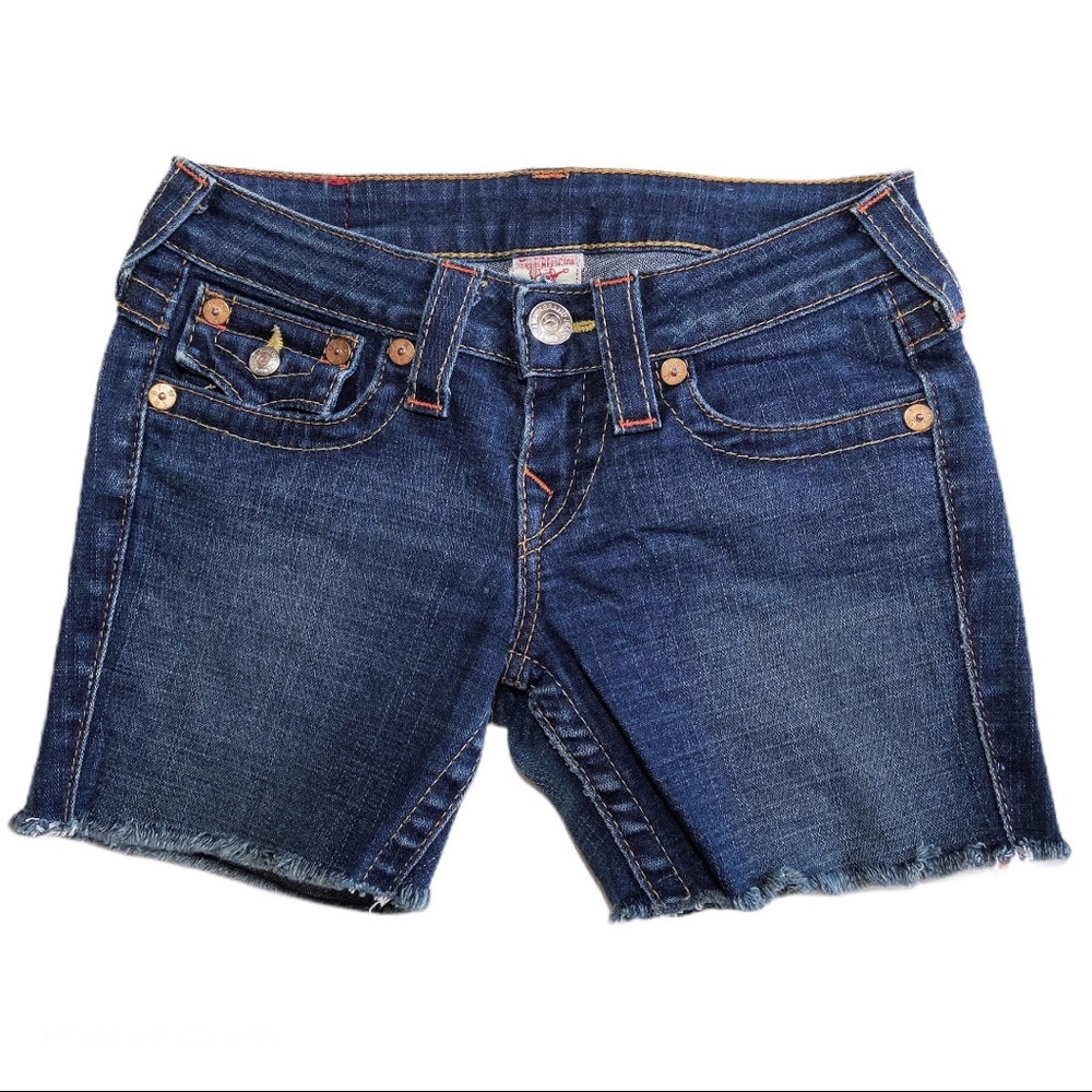 True Religion Cutoff Jean Shorts